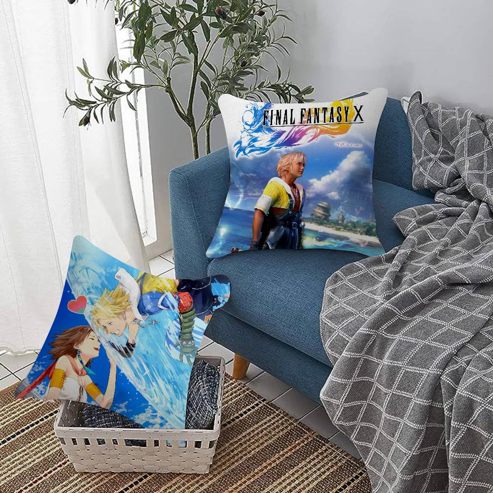 Pillow Gift Home Office Decoration Bedroom Sofa Car Cushion Cover Case 45X45 Game F-Final F-Fantasy X