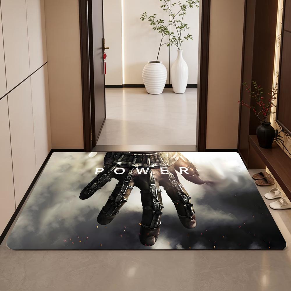 Game A-Advanced Warfare Floor Mat Diatomite Bath Mat, Quick Dry Absorbent Non-Slip Door Mat
