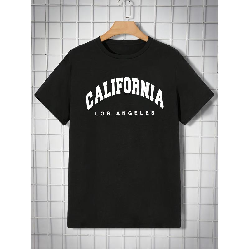 Europäische Größen Herren Buchstabendruck Rundhals Mode Kurzarm T-Shirt, Bequem und Vielseitig, Geeignet für den Sommer
