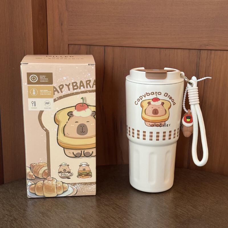 Dilabel Girls  600ml Insulated Stainless Steel Straw Water Bottle