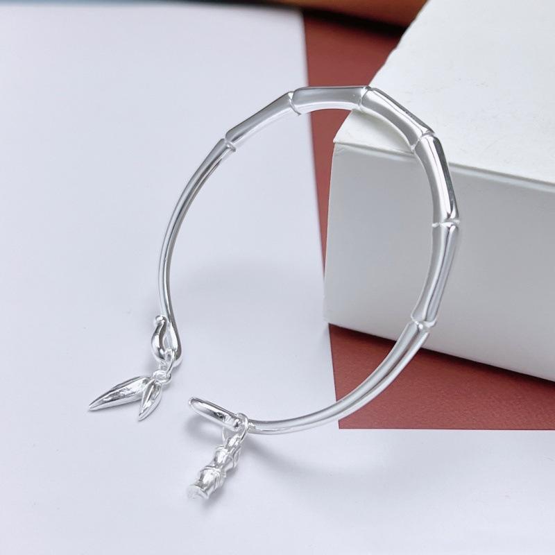 Brățară Zuyin 9999 cu noduri și frunze de bambus, floare feminină, stil pentru tineret, brățară solidă lucioasă, cadouri iubite pentru iubita