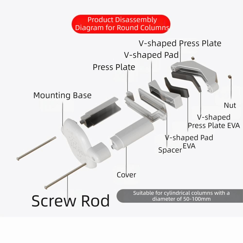 2Pcs Pressure Mounted Baby Gate Banister Adapter Hardware Mounted Retractable Stairway Pet Gate Adapter No-Drill Mounting