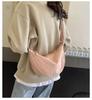 Women's Versatile Small Nylon Crossbody Dumpling Bag - Solid Color Shoulder Bag