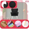 Scandinavian Wing Armchair Vika Family Furniture Shell Shaped Black Velvet