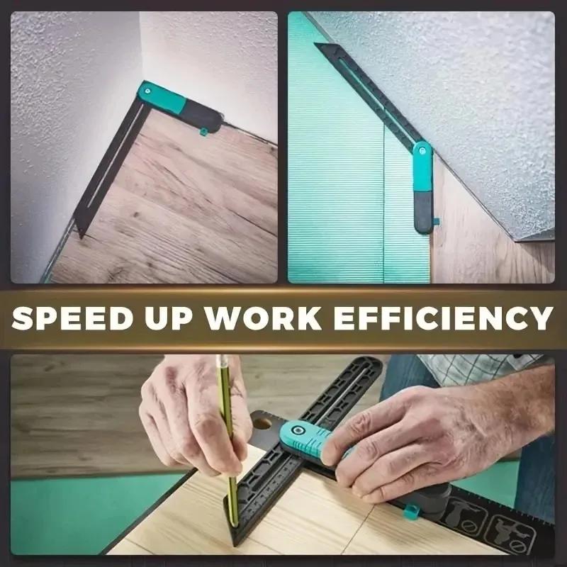 Woodworking Multi-Functional Angle Ruler Bevel Gauge Tool Lock Measure Adjustable Wooden Work Home Decoration Lockable Fixed