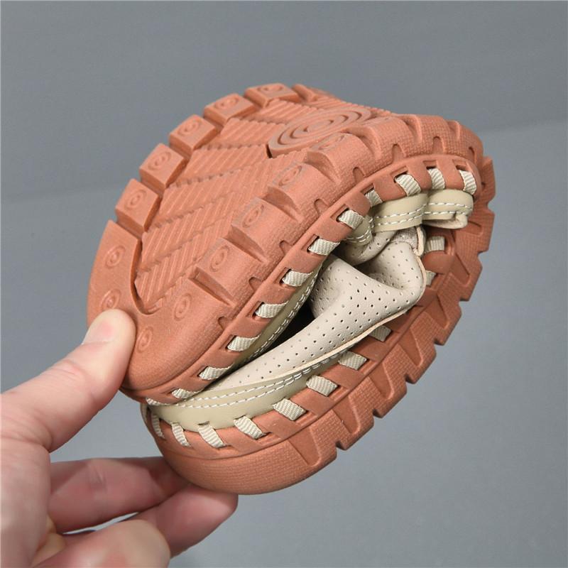 New Men's Soft Massage Fisherman Loafers New Father's Genuine Leather Espadrilles Shoes Male Walking Sneakers Footwears