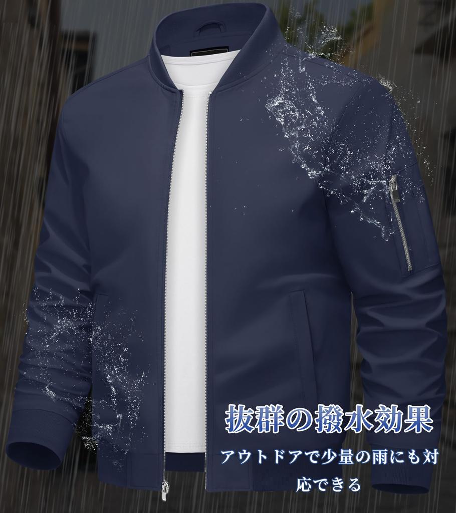 Outerwear Spring Clothes Swing Top Large Size Military Jacket Climbing Blouson Workwear Coat Windproof Stadium Jacket Zip Up Navy 3XL [KEFITEVD] Men's