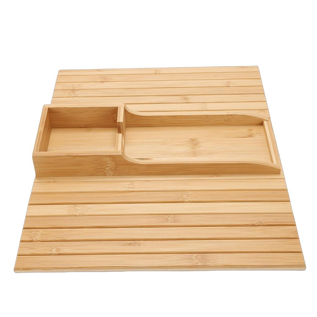 Sofa Arm Tray Anti Slip Foldable Wood Couch Armrest Table for Phone Tablet Cup Remote Control Snacks