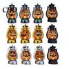 Small Size Pumpkin Lights Halloween Lantern Spooky Lamp with LED Candle Vintage Hanging Lanterns Decorative Light for Festive Party Porch Mantel