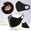 Scuba Cotton Adjustable Face Mask with Adjustable Earloops, Very Soft Comfortable, Washable Cloth Mask, Black, Pack of 12