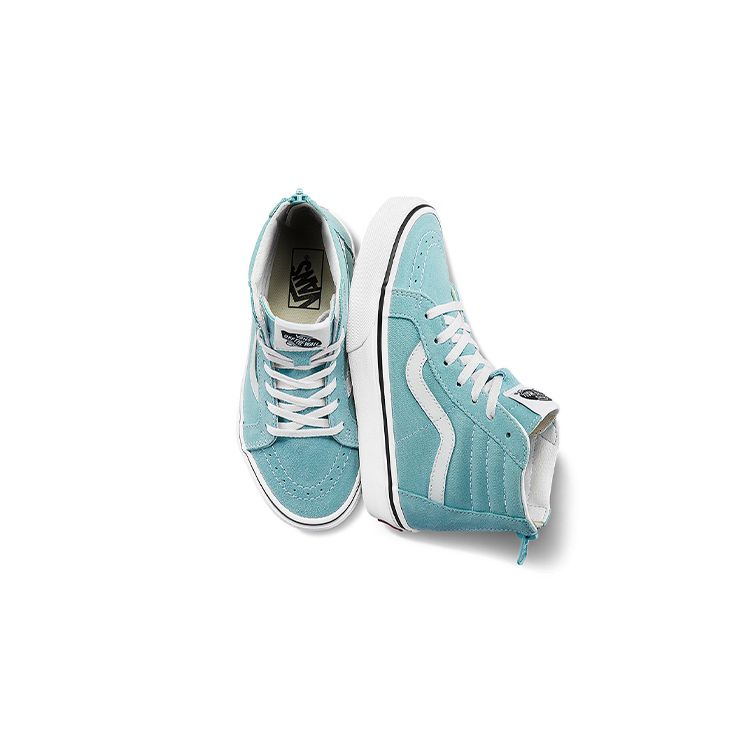 Vans Sk8 High Top Kids Skate Shoes Kids Sneakers Blue White VN000W9W7WT