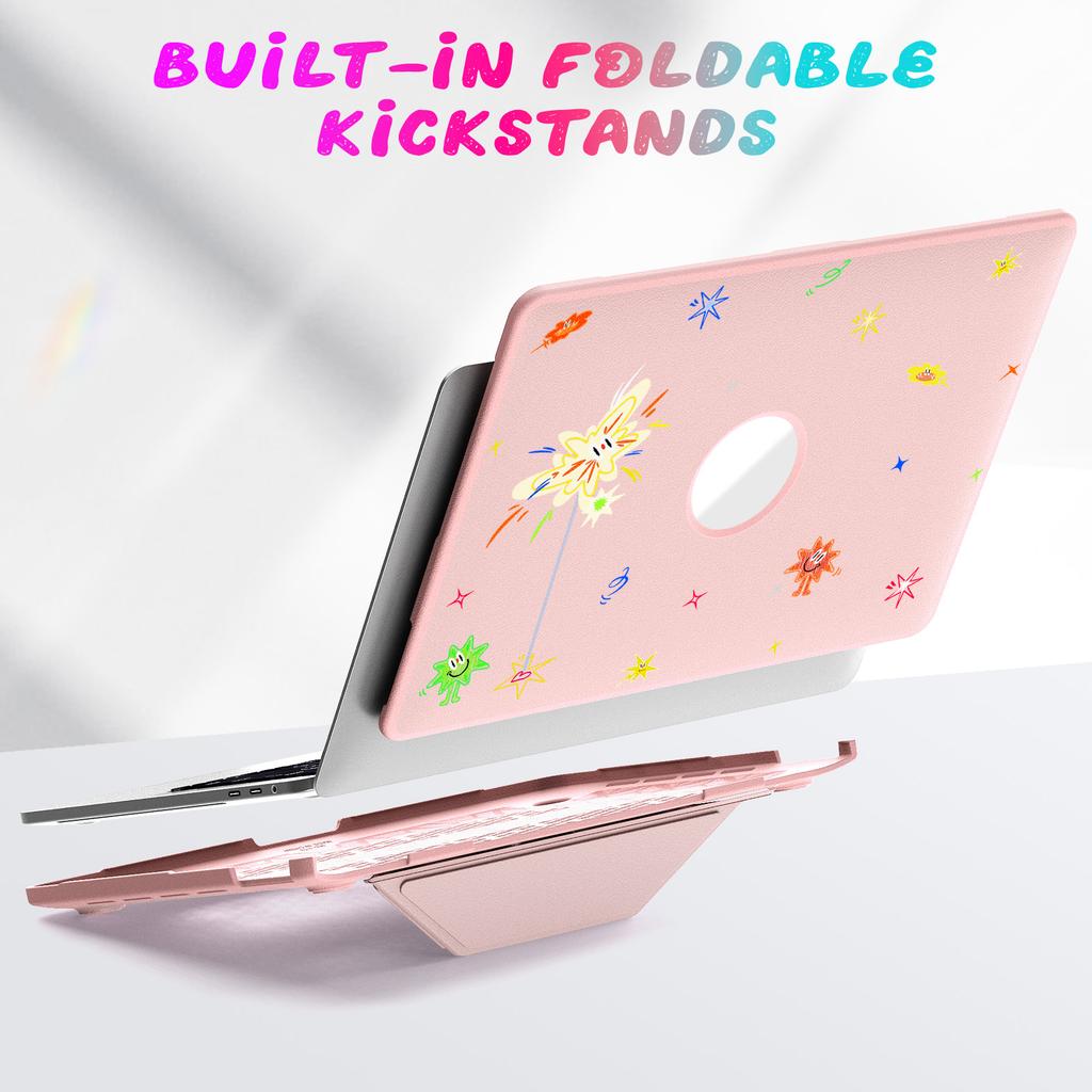 Pattern Printing Laptop Case for MacBook Pro 13 Inch (2020)/(2019)/(2018)/(2017)/(2016) Notebook Kickstand Cover