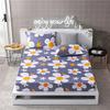 Sheet Bedding Fitted Floral Flower Pillowcase Bed Cover With Cover Elastic