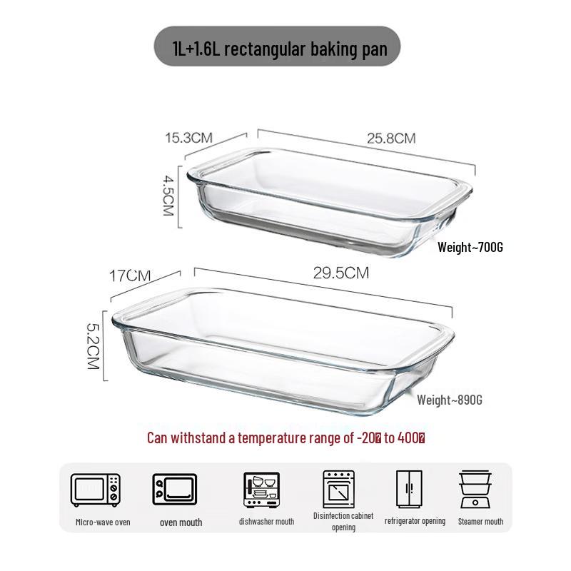 

Saikeyou Heat-Resistant Glass Baking Dish Set