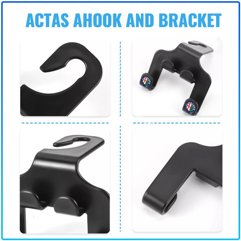 Car Seat Back Hooks Phone Holder Auto Portable Fastener Double Hooks For Alfa Romeo 147 159 Giulietta Giulia Mito Spider Alpha Nheadrest