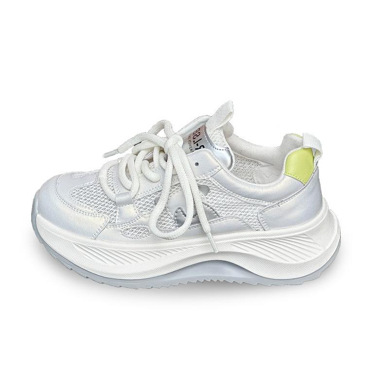 Daddy shoes summer mesh breathable casual sports platform leather ins trendy comfortable running shoes