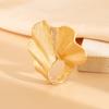 Unique Large Petal Flower Twisted Wave Rings for Women Vintage Geometric Adjustable Ring Jewelry Steampunk Men
