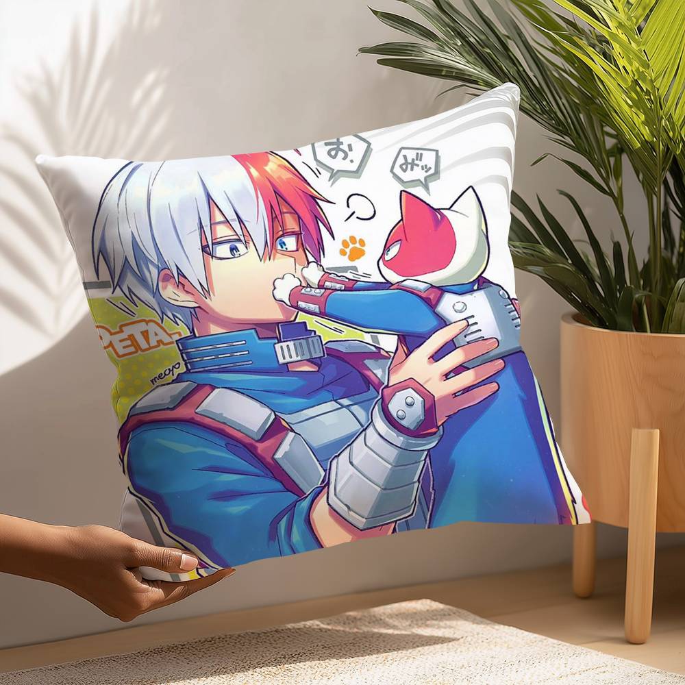 Kawaii Shoto Todoroki Chibi Pillow Case Plush Fabric Soft  Pillowcase Double Sided Print Cushion Cover Household Gifts