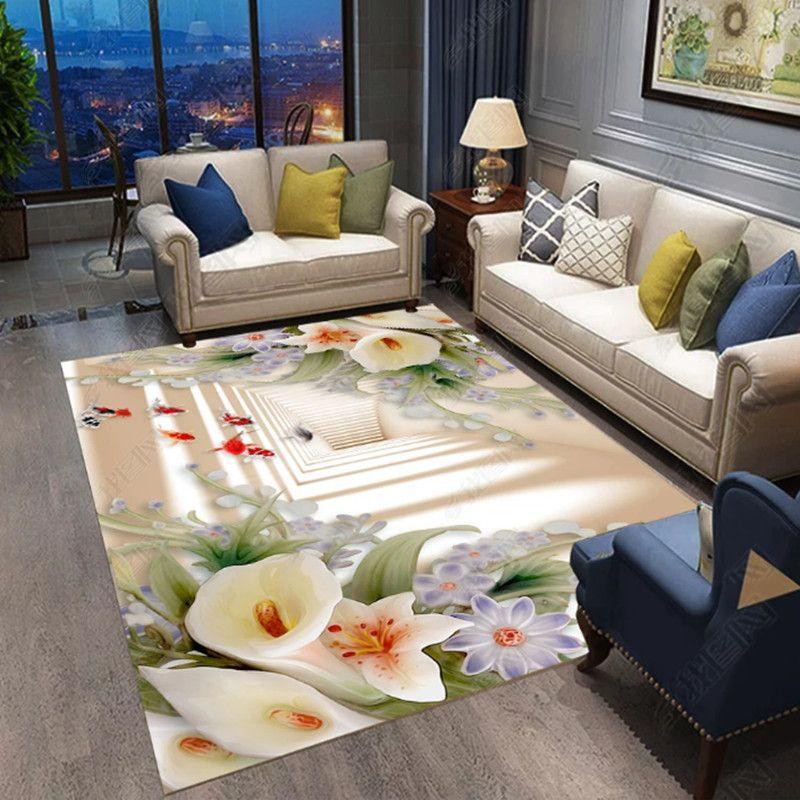 New Chinese Living Room Carpet Home Luxury Bedroom Bedside Large Area Mat Office Commercial Carpets Washable Entrance Doormat