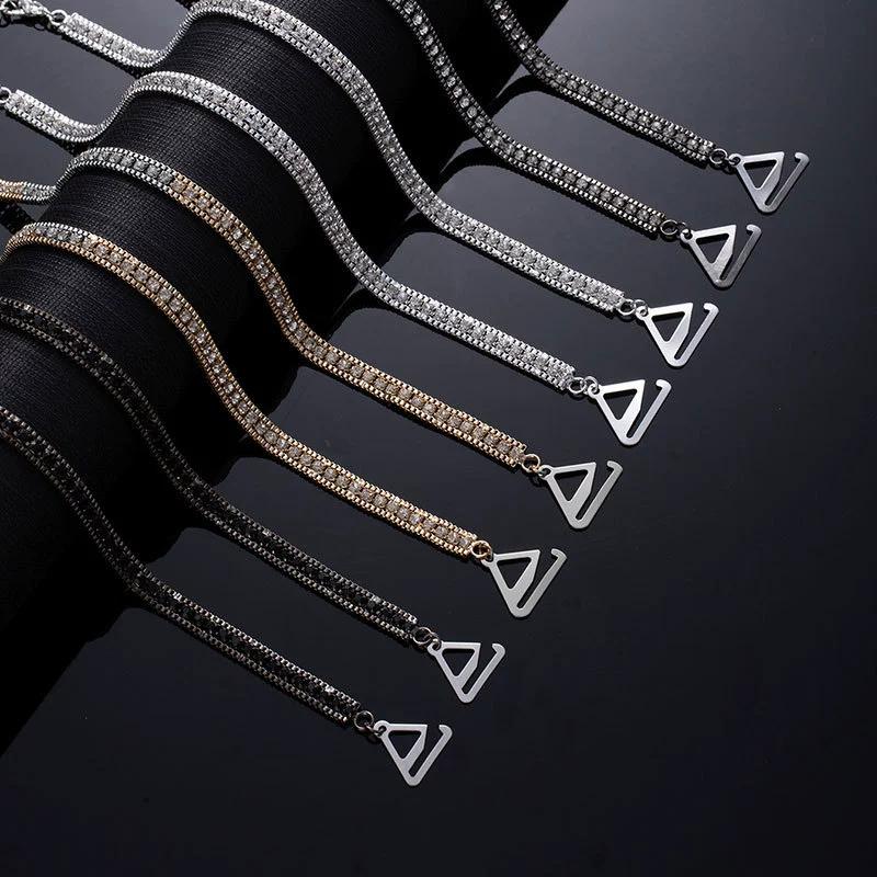 Shiny Rhinestone Decor Women Bra Straps Elegant Shoulder Straps Anti Slip For Off Shoulder Dresses And Wedding Party Bra Straps