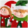 Elf Christmas Ornament Doll - Cute Cloth Art Desktop Decoration for Holiday Display