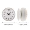 7cm Shower Anti Fog Waterproof Mini Small Table Decoration Kitchen Living Bathroom Room Wall Clock Toilet Round Sucker Decor Art