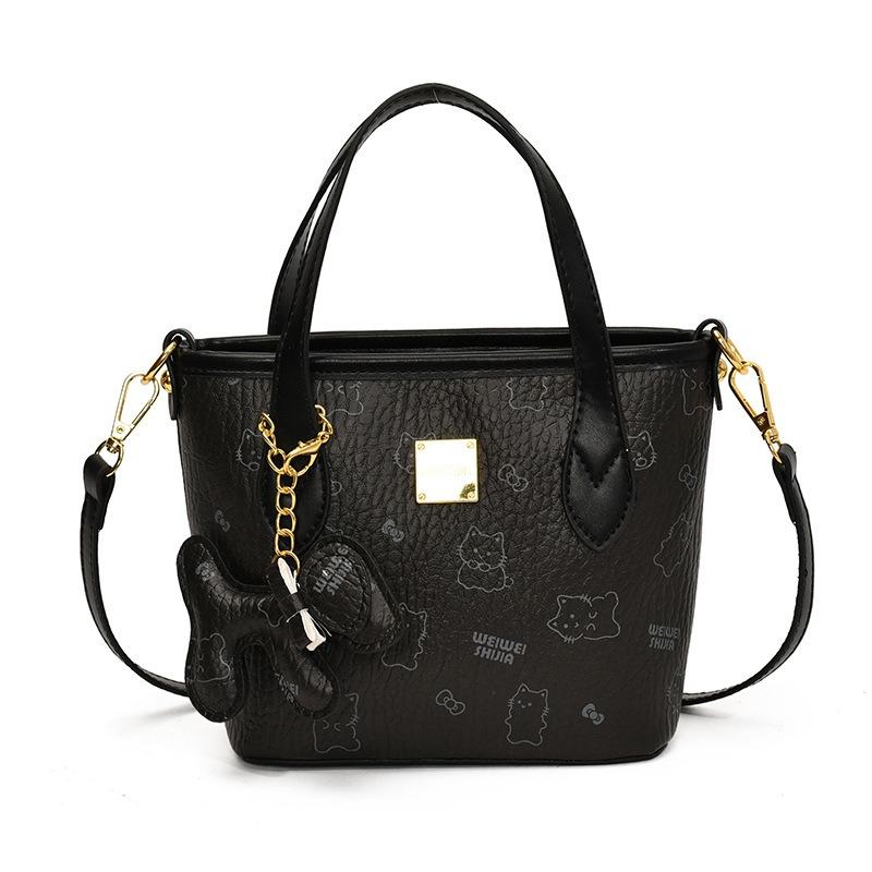 Premium Sense Niche Bag Women's New Trendy Fashion Versatile Bucket Bag Hand Carry Shoulder Messenger Bag