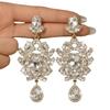 Earrings Floral Shaped Earrings Crystal High-end Design Earrings  Women