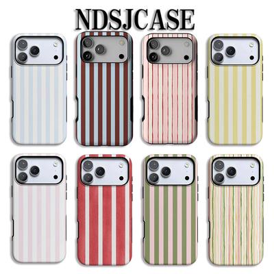 Capa de Celular Listras Blush Amarelo Manteiga Luxuosa Clmj para iPhone 17 17e 16e 16 15 14 13 XS XR XSMAX Air Pro Max Plus Camada Dupla