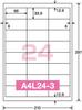 KOKUYO Printer Compatible Label Stickers 24 Sides 500 Sheets KPC-E1242-500