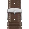 WOCCI 20mm Watch Strap, Vintage Genuine Leather Watch Band (Dark Brown with Contrast Stitching), Includes Adjustment Tool and Spring Bars