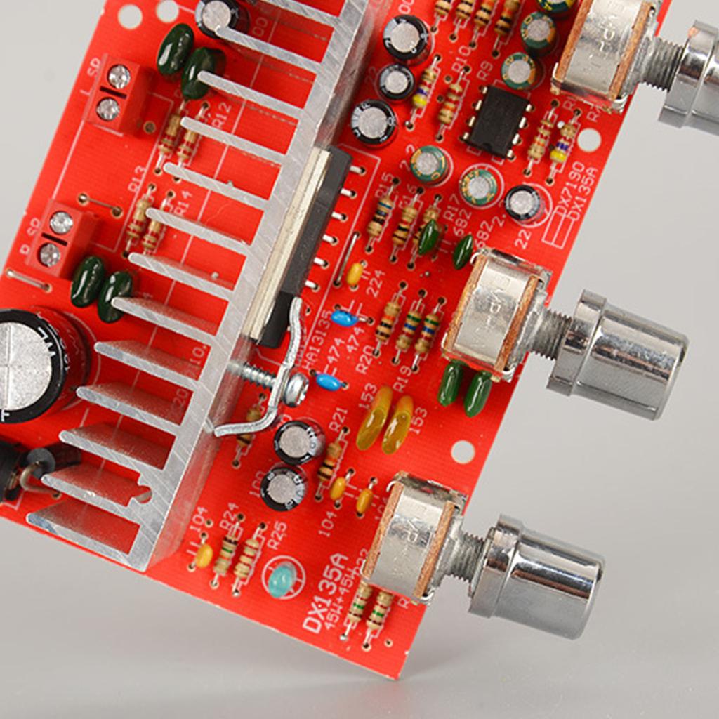 DC12v Car Diy Stereo Dual Channel Amplifier Board with Silver Plated Knobs 50Wx2 High Power And Advanced Chip 13135