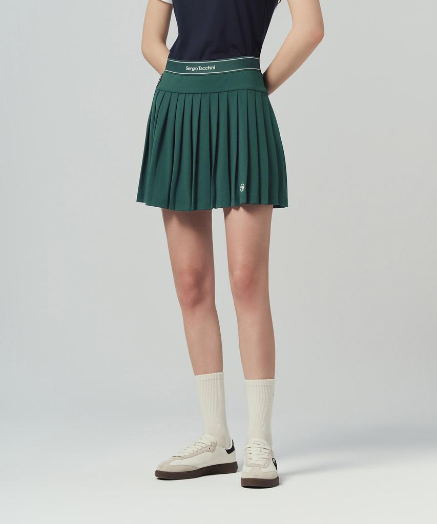 SERGIO TACCHINI W Mc Scratch Staff Pleated Skirt (D.Green)