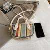 Bohemian gestreifte Mini-Strohtasche für Damen Fashi Süß Jugend Top-Griff für den Sommer Bunte gewebte Umhängetasche