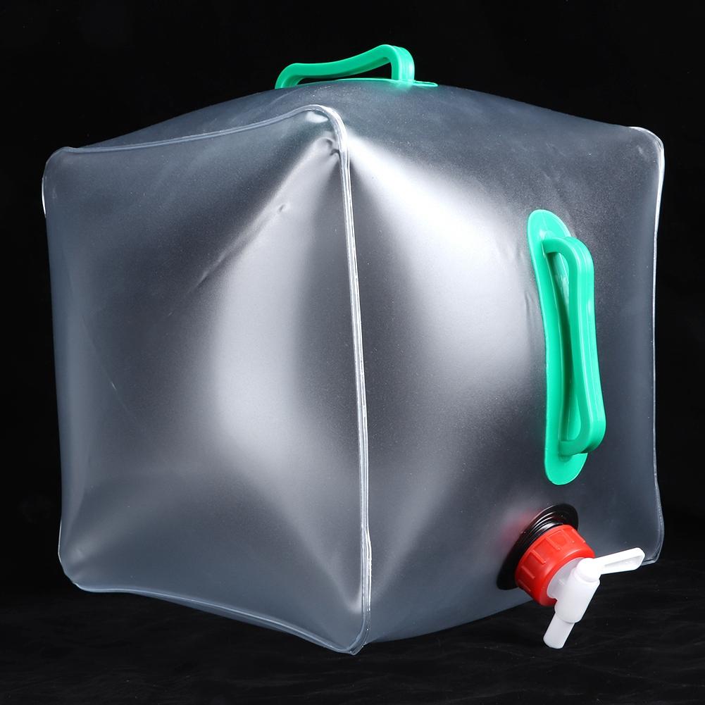 20L Collapsible Water Bag Folding Bucket Container Portable Water Carrier for Outdoor BBQ
