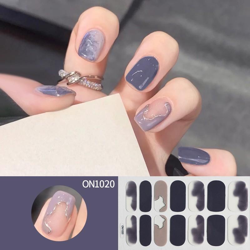 Nail Art No-bake Nail Stickers Full Stickers, 14-finger No-bake Gel Nail Stickers, Nail Art Full Stickers