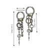 Streetwear Alloy Chain Hoop Earrings Tassel Lightweight Drop Earrings Temperament Decorative Gothic Earrings Girl