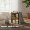Quadratischer Bambus-Sitz Handgefertigt Niedriger Hocker Retro-Design Langlebig Für Heimdekorateure Kleine Kinder