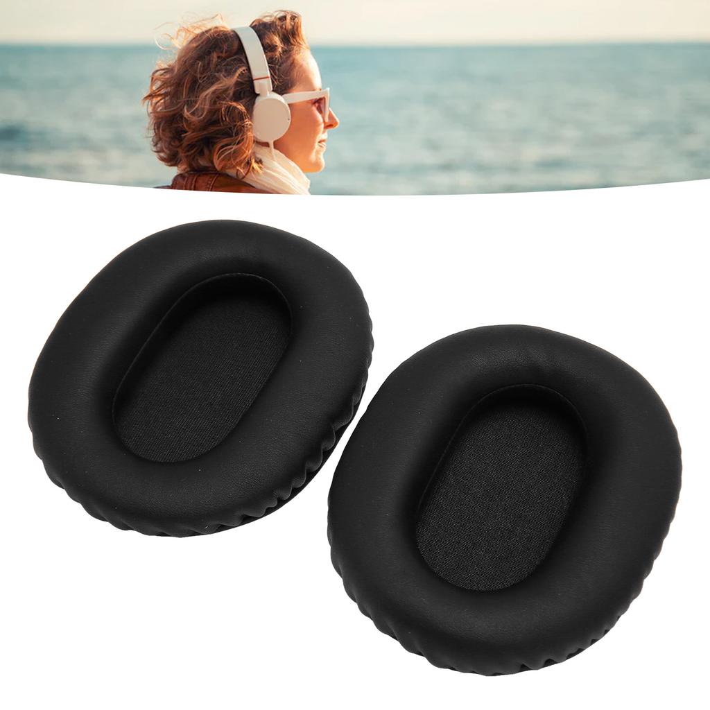 2pcs Ear Cushions Replacement Soft Protein Leather Noise Isolation Foam Thickened Ear Pads for WH CH710N WH CH720N WH  900N