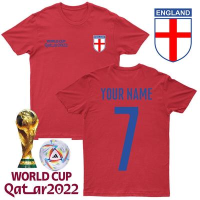 Engeland Voetbal T-shirt Gepersonaliseerd Heren T-shirt Tee #WC#2