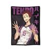 Haikyuu Tendou Decken Fleece Bedruckt Hinata Karasuno Volleyball Kageyama Überwurfdecken für Bettwäsche Outdoor Plüsch Dünne Steppdecke