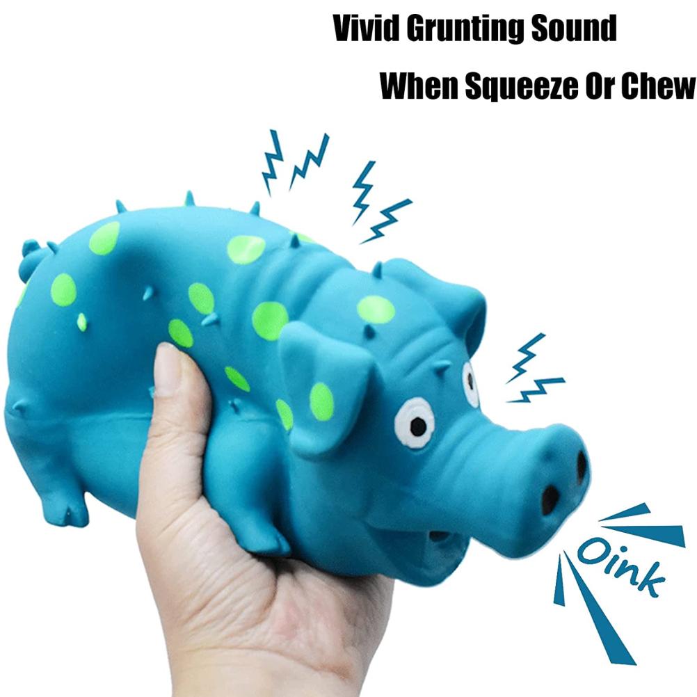 Pig Squeaky Dog Toy Interactive Dog Chew Toy Rubber Pig Dog Toy for Small Medium Large Dogs