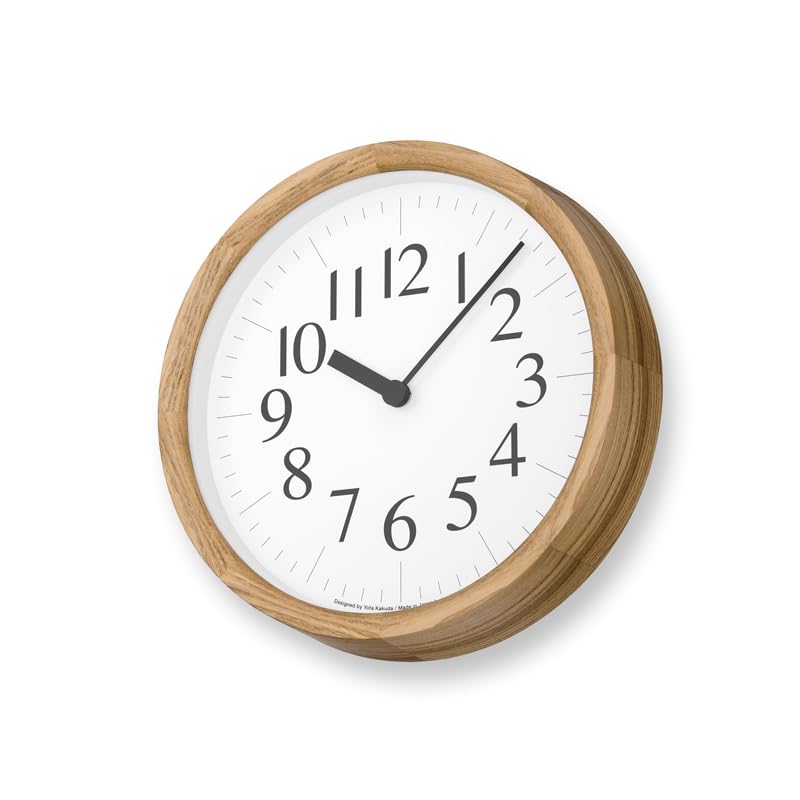 Lemnos Analog Wall Natural Oak Wood Clock B OAK Clock, Finish, YK24-13