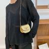 Stylish Small Korean Saddle Bag 2024 Fashion Pu Leather Candy Color Chain Bag