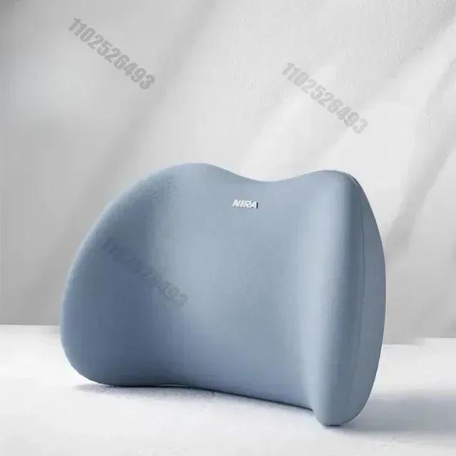 New Ergonomic Memory Foam Lumbar Pillow for Office and Bed Sleepers Car- Comfortable Back Support Cushion with Washable Cover