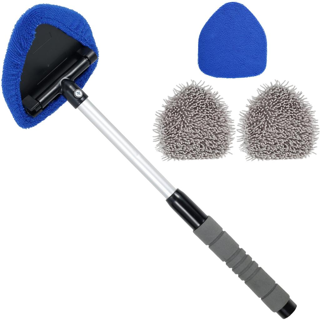 Car Window Cleaner Brush Kit Windshield Wiper Cleaning Brush Auto Cleaning Wash Tool Extendable Handle Car Cleaner Mop Washing