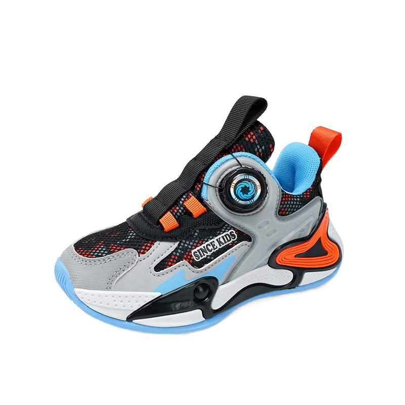 Boys' shoes Spring and Autumn Children's non-slip breathable mesh versatile Boys' rotating buckle sports shoes Campus casual versatile