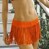 2016 European & American Style Stretch Fabric Hand-Crocheted Tassel Mini Skirt Beach Vacation Bikini Cover-Up