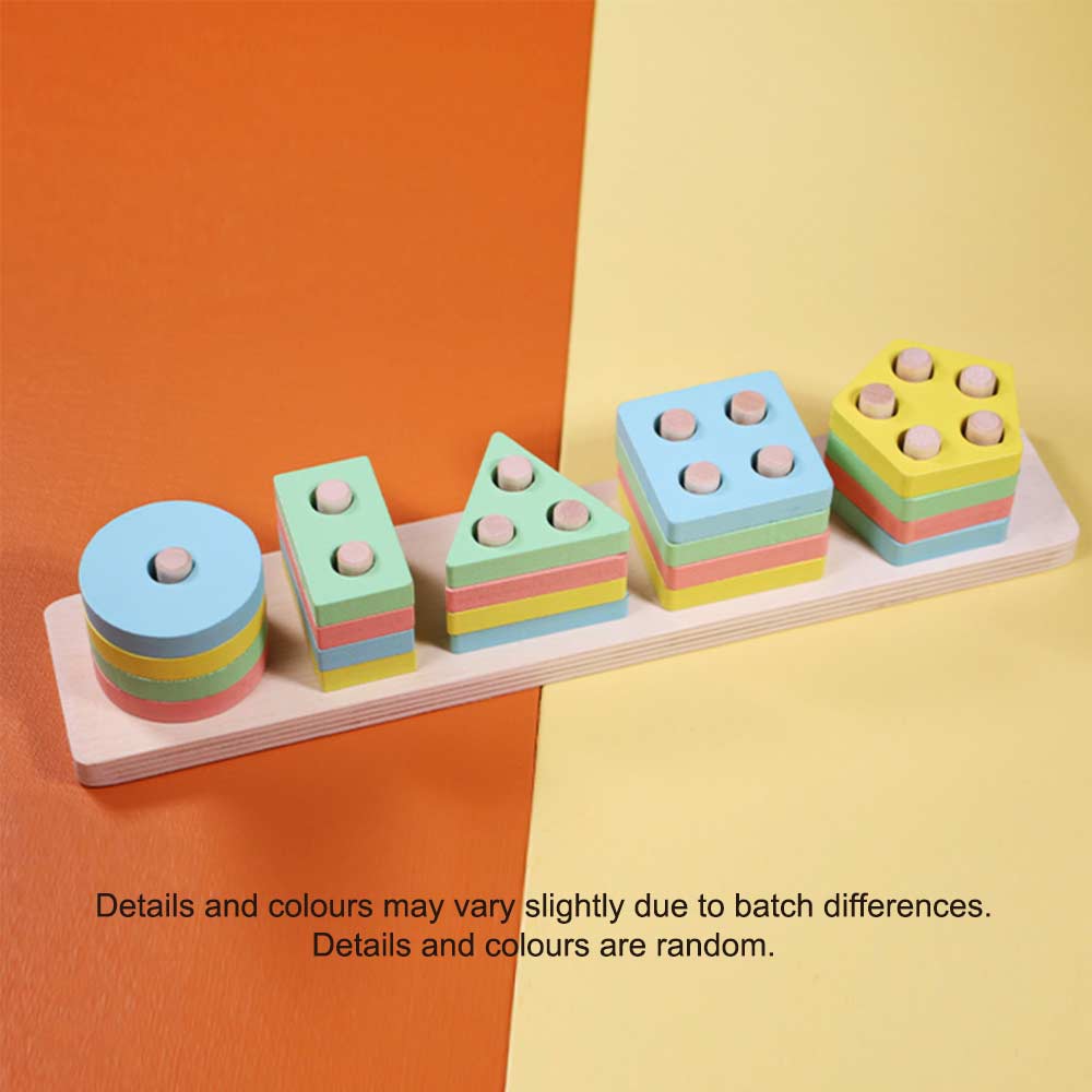 Montessori Ahşap Oyuncaklar Çocuklar için Ahşap Sıralama İstifleme Oyuncaklar Bebek Bebekler için Eğitim Şekli Renk Sıralayıcısı Okul Öncesi Çocuklar Hediyeler