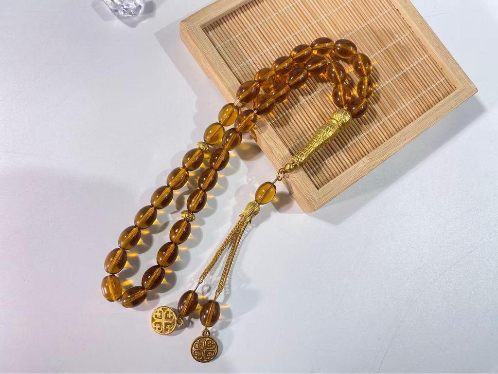 Elegantes 33-Kugel-Tasbih-Armband für das tägliche muslimische Gebet und die Anbetung